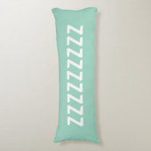 Long light teal body pillow with custom text ボディピロー (正面縦)