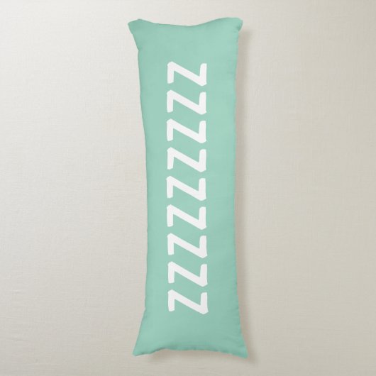 Long light teal body pillow with custom text ボディピロー (正面縦)