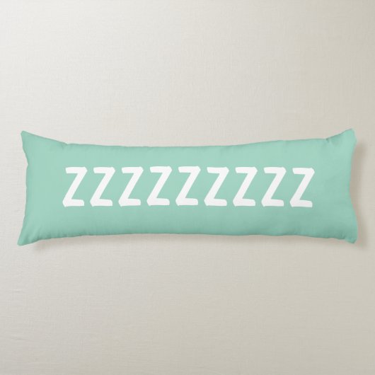 Long light teal body pillow with custom text ボディピロー (正面)