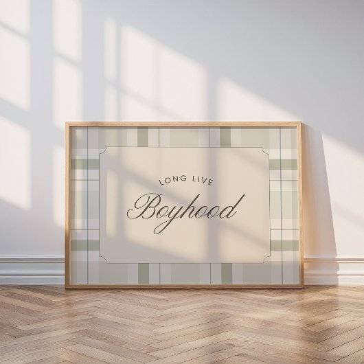 Long Live Boyhood Vintage Nursery Wall Art ポスター
