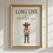 Long Live Cowboys Poster Kids Western Room Decor ポスター