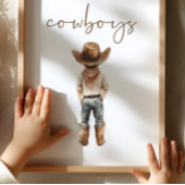 Long Live Cowboys Poster Kids Western Room Decor ポスター