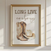 Long Live Cowboys Poster Kids Western Room Decor ポスター