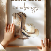 Long Live Cowboys Poster Kids Western Room Decor ポスター