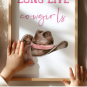 Long Live Cowgirls Poster Kids Western Room Decor ポスター