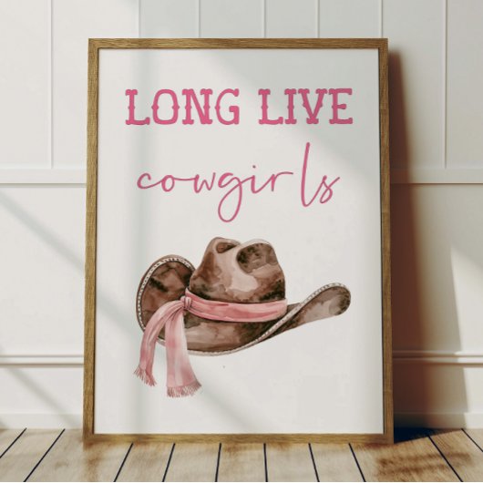 Long Live Cowgirls Poster Kids Western Room Decor ポスター