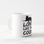 Long Live The Coon! Maine Coon Katzen Kaffeetasse コーヒーマグカップ (正面左)