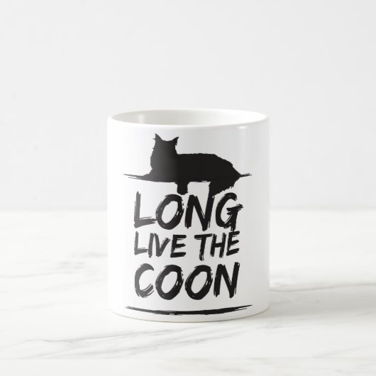 Long Live The Coon! Maine Coon Katzen Kaffeetasse コーヒーマグカップ (中央)