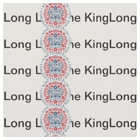 Long Live The King - Charles III Coronation ファブリック (クローズアップ)