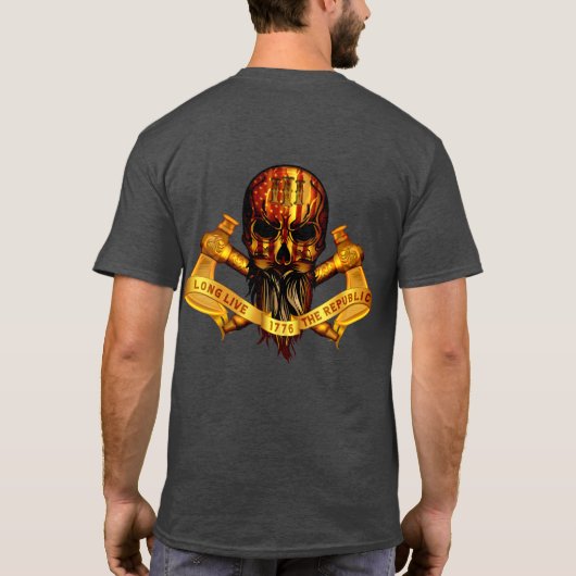 「LONG LIVE the REPUBLIC 3」カスタマイズ可能Tシャツ Tシャツ (裏面)