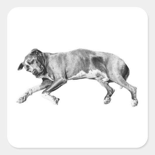 Long Nap Cutout, Yuletide Quiet スクエアシール (正面)