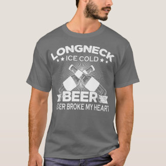 Long Neck Ice Cold Beer Vintage Drinking  Tシャツ