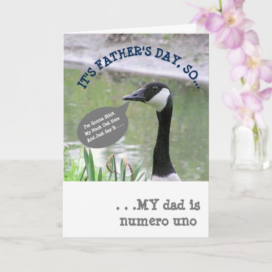 LONG-NECKED GOOSE/CUTE FATHER'S DAY CARD カード (蘭)