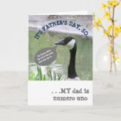 LONG-NECKED GOOSE/CUTE FATHER'S DAY CARD カード (黄色い花)