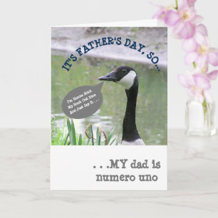 LONG-NECKED GOOSE/CUTE FATHER'S DAY CARD カード