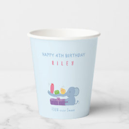 Long-Nosed Elephant & Gifts Birthday Paper Cups 紙コップ