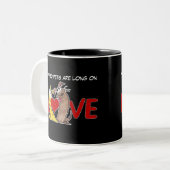 Long on Love-Cat and Dog ツートーンマグカップ (正面左)