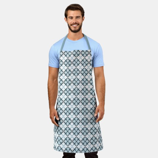 Long Patterned Apron for Women & Men エプロン (着用した状態)