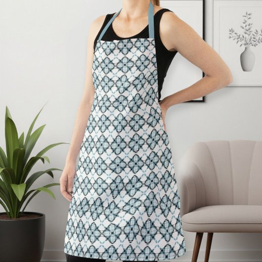 Long Patterned Apron for Women & Men エプロン