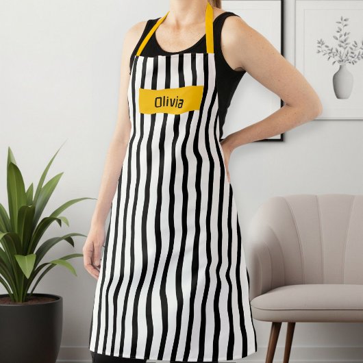 Long Patterned Apron for Women & Men – Durable  エプロン