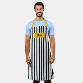 Long Patterned Apron for Women & Men – Durable  エプロン (着用した状態)