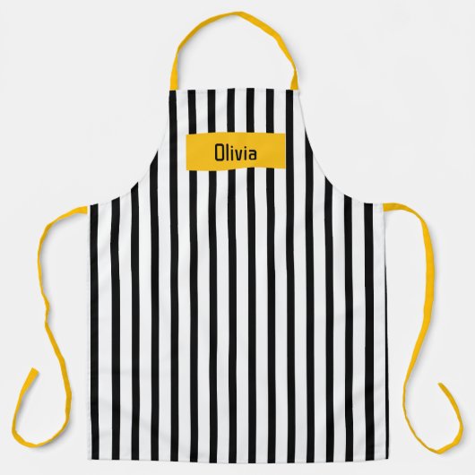 Long Patterned Apron for Women & Men – Durable  エプロン (正面)