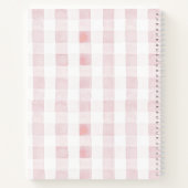 Long Pink Bow Ribbon Girl Baby Shower Guest Book ノートブック (裏面)
