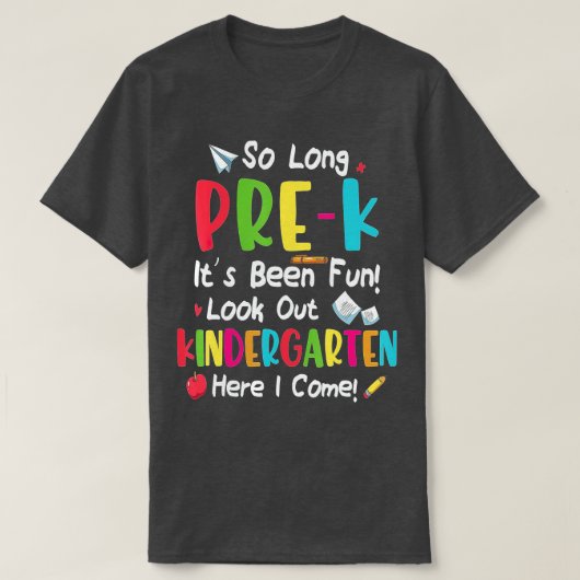 Long PreK幼稚園を卒業来した Tシャツ (デザイン正面)