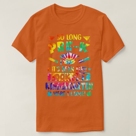Long PreK幼稚園来卒業Y Tシャツ (デザイン正面)