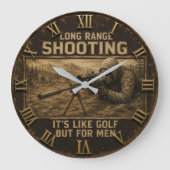 Long Range Shooting Precision Marksman Rustic ラージ壁時計 (正面)