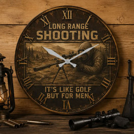 Long Range Shooting Precision Marksman Rustic ラージ壁時計