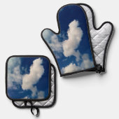 Long slanted cloud 鍋つかみ&鍋敷きセット (正面/裏面)