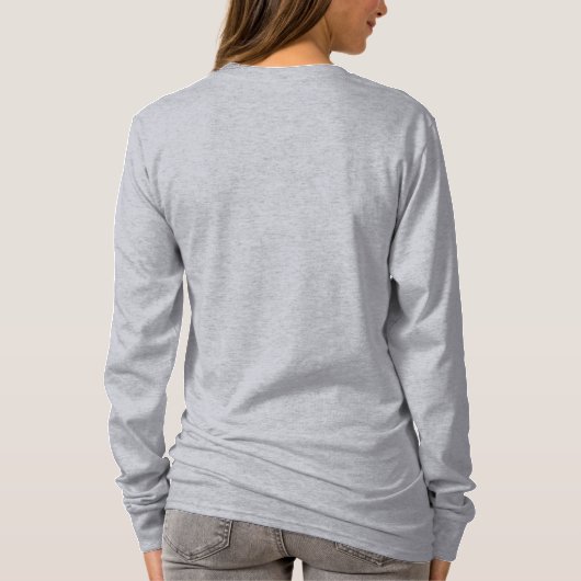 Long Sleeve Grey Teacher T-Shirt - Personalized Tシャツ (裏面)