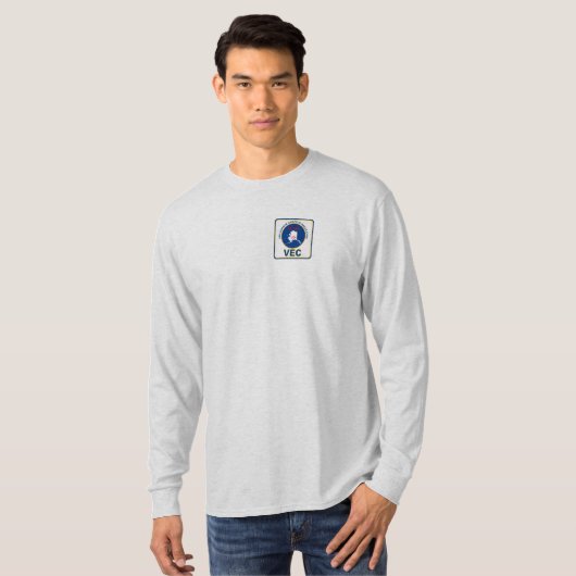 Long Sleeve Mens T-Shirt Pocket Emblem (AARC VEC) Tシャツ (正面フル)