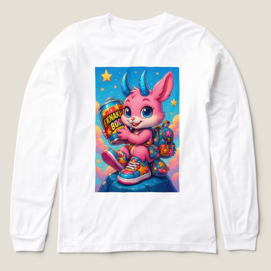 Long Sleeve Shirt – EKNAKHON Boost Bunny with Cosm トライブレンドTシャツ (デザイン正面)