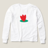  long sleeve T-Shirt with flower on a pond (デザイン正面)