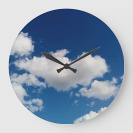 Long soft cloud ラージ壁時計