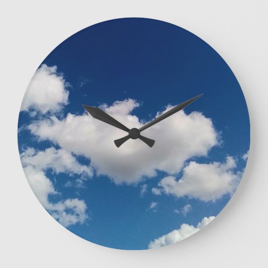 Long soft cloud ラージ壁時計 (正面)