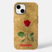 Long StemバラオンBronze-Look Background Case-Mate iPhoneケース (裏面)