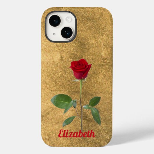 Long StemバラオンBronze-Look Background Case-Mate iPhoneケース (裏面)