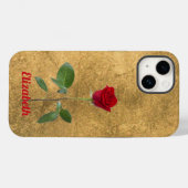 Long StemバラオンBronze-Look Background Case-Mate iPhoneケース (裏面 (横))