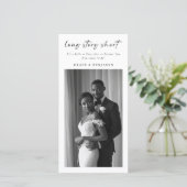 Long Story Short Bookmark Modern Minimalist Photo セーブザデート (スタンド正面)