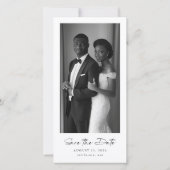 Long Story Short Bookmark Modern Minimalist Photo セーブザデート (裏面)