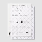 Long Story Short Infographic Save the Date Wedding ベラム紙招待状 (オフセット (招待状))