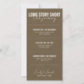 Long Story Short Modern Script Timeline Wedding セーブザデート (正面)