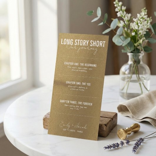 Long Story Short Modern Script Timeline Wedding セーブザデート