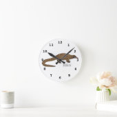 Long-tailed pangolin cartoon illustration  ラウンド壁時計 (ホーム)