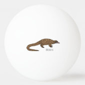 Long-tailed pangolin cartoon illustration  卓球ボール (裏面)