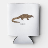 Long-tailed pangolin cartoon illustration  缶クーラー (正面)