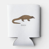 Long-tailed pangolin cartoon illustration  缶クーラー (裏面)